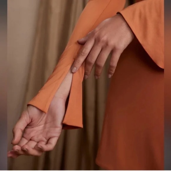 NWT Oh Polly Cosette Long Sleeve Cut Out A-Line Mini Dress - Picture 5 of 9